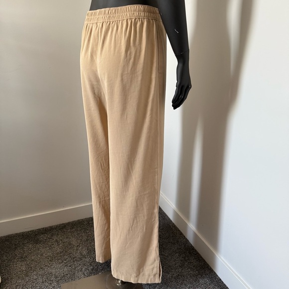 Open Edit Beige Wide-Leg Pants with Slits – Size M – Rayon Blend - Picture 6 of 8